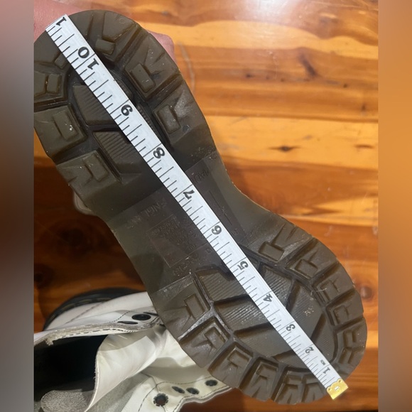 Dr Martens Bex Steel Toe White Platform Combat Boots - Picture 13 of 16